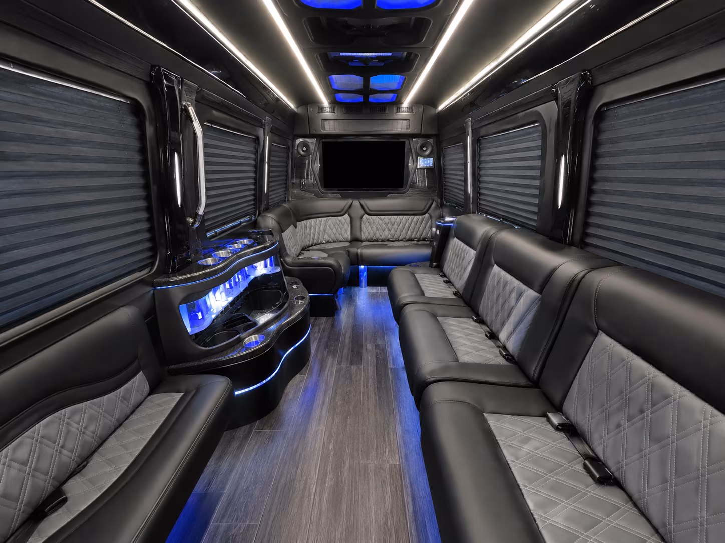encinitas 30 passenger party bus interior